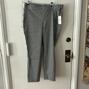 Black plaid pants